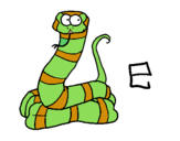 Dibujo Serpiente pintado por rqlopezg