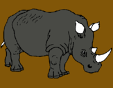 Dibujo Rinoceronte pintado por sasuke1