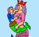 Dibujo Madre sirena pintado por uvftydyytu