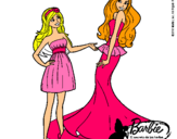 Dibujo Barbie estrena vestido pintado por rosazc