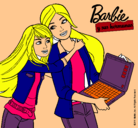 Dibujo El nuevo portátil de Barbie pintado por lolom