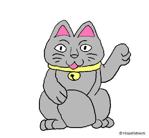 Dibujo Gato de la suerte pintado por LuciaLG