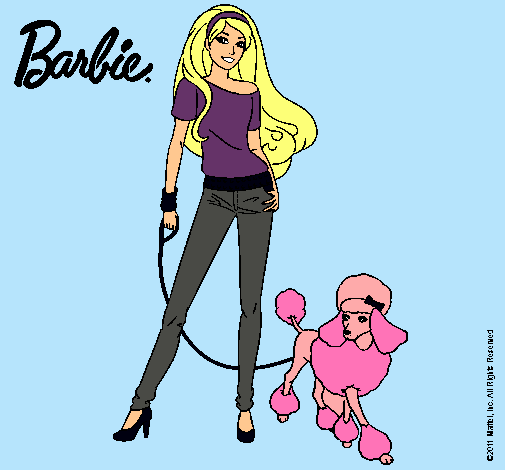 Dibujo Barbie con look moderno pintado por milagros14455