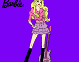 Dibujo Barbie rockera pintado por bababab