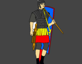 Dibujo Soldado romano pintado por olaaa