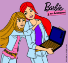 Dibujo El nuevo portátil de Barbie pintado por loleta
