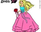 Dibujo Barbie vestida de novia pintado por jrbernad