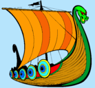 Dibujo Barco vikingo pintado por Oinsu