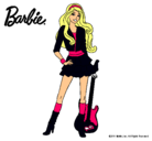 Dibujo Barbie rockera pintado por sofiahernand