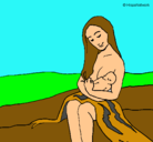 Dibujo Madre con su bebe pintado por ainhoa98