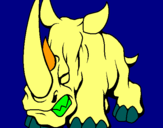 Dibujo Rinoceronte II pintado por gerano