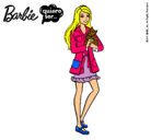 Dibujo Barbie con un gatito pintado por rosazc