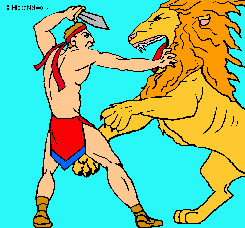 Gladiador contra león