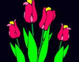 Dibujo Tulipanes pintado por bugui