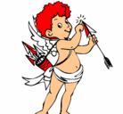Dibujo Cupido pintado por loleta