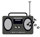 Dibujo Radio cassette 2 pintado por fghfgfgh