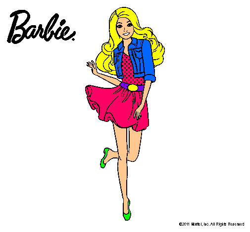 Dibujo Barbie informal pintado por loveanime 