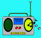 Dibujo Radio cassette 2 pintado por hshshsksshhs