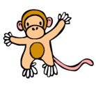 Dibujo Mono pintado por monki
