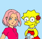 Dibujo Sakura y Lisa pintado por layla779