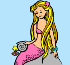 Dibujo Sirena con caracola pintado por nereamon