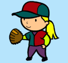 Dibujo Jugadora de béisbol pintado por  katrina80