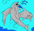 Dibujo Delfines jugando pintado por josshu