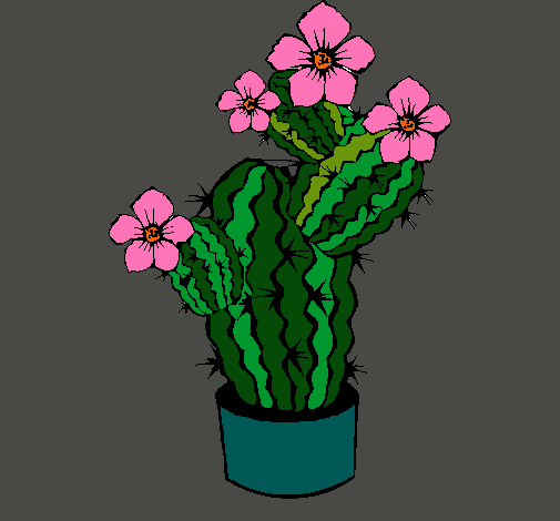 Dibujo Flores de cactus pintado por alimarch