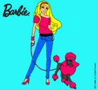 Dibujo Barbie con look moderno pintado por geriital