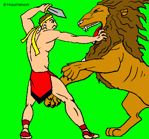 Gladiador contra león