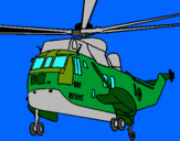 Dibujo Helicóptero al rescate pintado por aeronabe