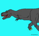 Dibujo Tiranosaurio rex pintado por msms