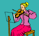 Dibujo Dama violinista pintado por alexagonza