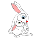 Dibujo Madre conejo pintado por danynan