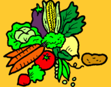 Dibujo verduras pintado por DARIOL7