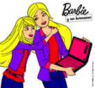 Dibujo El nuevo portátil de Barbie pintado por sugeydys