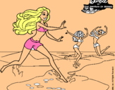 Dibujo Barbie de regreso a la playa pintado por benjaminasew