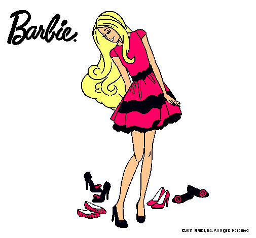 Barbie y su colección de zapatos