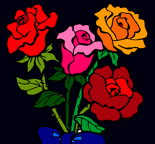 Dibujo Ramo de rosas pintado por alimarch