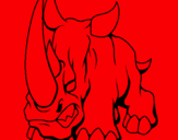 Dibujo Rinoceronte II pintado por axeei