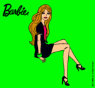 Dibujo Barbie sentada pintado por amorosaaaaa