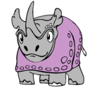 Dibujo Rinoceronte pintado por tragonjos
