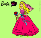 Dibujo Barbie vestida de novia pintado por Marta07
