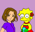 Dibujo Sakura y Lisa pintado por evita99