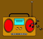 Dibujo Radio cassette 2 pintado por gabomedalla