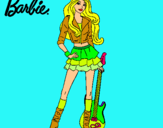 Dibujo Barbie rockera pintado por blanquitacg