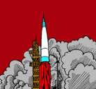 Dibujo Lanzamiento cohete pintado por daf_rok