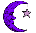 Dibujo Luna y estrella pintado por tamaraa