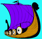 Dibujo Barco vikingo pintado por eduuuardo