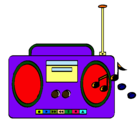 Dibujo Radio cassette 2 pintado por ERANSO